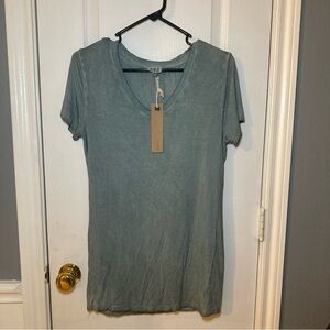 POL Women's Blue Short Sleeve Top size small new with tags Super soft